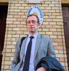 Steven Allen, Validity's Co-Executive Director before the Metropolitan Court, Budapest, Hungary