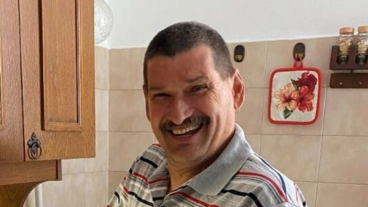 István in his own flat