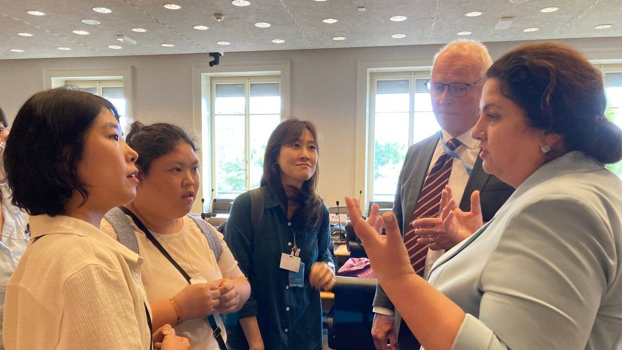 Korean civil society representatives with disabilities are meeting with members of the UN Committee against Torture 9 July 2024.